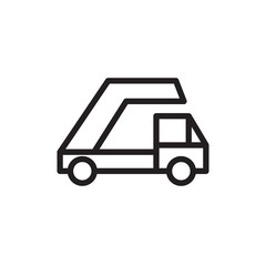 gangway truck outline vector icon. Modern simple isolated sign. Pixel perfect vector illustration for logo, website, mobile app and other designs