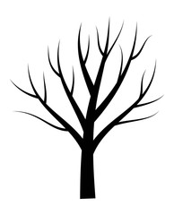 Fototapeta premium Bare tree vector illustration