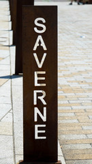 Schild Saverne, Elsass Frankreich