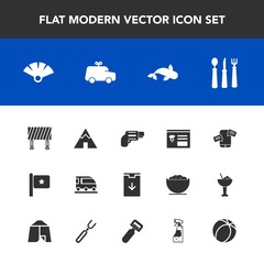 Modern, simple vector icon set with download, chat, menu, traditional, vehicle, mobile, transport, adventure, train, sign, road, street, car, weapon, phone, communication, national, handgun, web icons