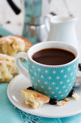 Italian coffee set for breakfast