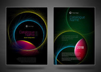 Design covers for business catalog, annual report, magazine, flyerp or booklet in A4 format for business, construction, medicine and new technologies