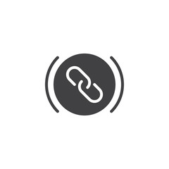 Web link vector icon. filled flat sign for mobile concept and web design. Chain, link simple solid icon. Symbol, logo illustration. Pixel perfect vector graphics