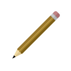 Simple Brown Pencil Illustration Design