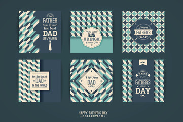 Happy Father s Day templates In Retro Style.