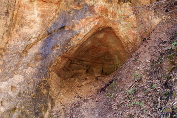 Latvia Deep in the forest between the trees, the Mars chamber is in the clay land