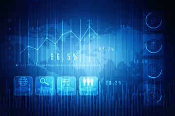 2D Digital Abstract Business Networking background