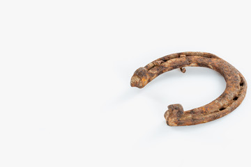 Old rusty horseshoe