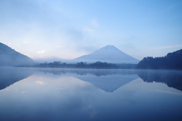 Beautiful Mount Fuji in the early morning