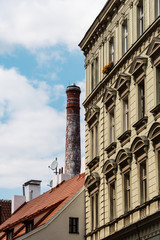 Fototapeta premium Old residential buildings in Prague