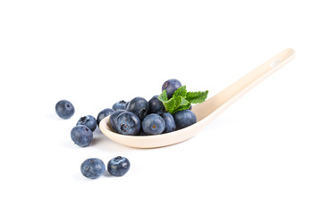 Blueberries isolated on white background