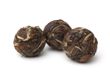 Chinese tea in the shape of a ball