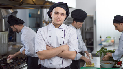 Fototapeta na wymiar Portrait of young chef