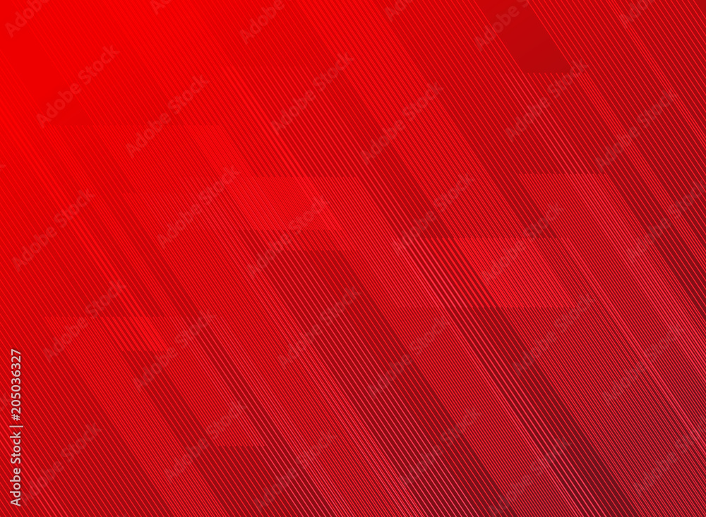 Wall mural abstract lines pattern technology on red gradients background.