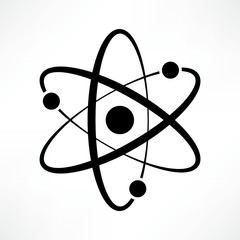 Atom icon vector. Logotype. Symbol - obrazy, fototapety, plakaty