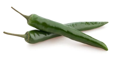 Fotobehang Chili Pepers green chili pepper  © bergamont