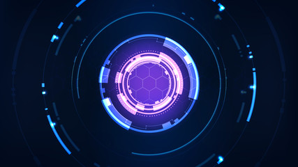 Technological cyber interface future system platform abstract background vector