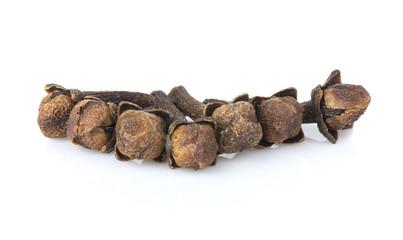 dry cloves isolated on white background.