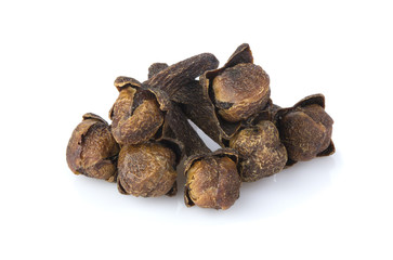 dry cloves isolated on white background.