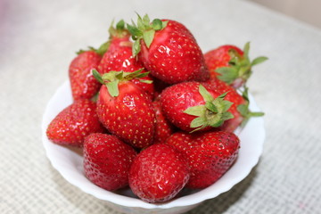Red juicy tasty strawberry