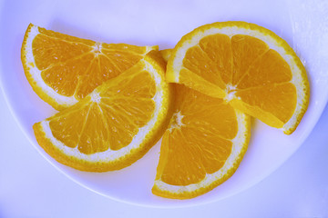 Fototapeta na wymiar Sliced orange