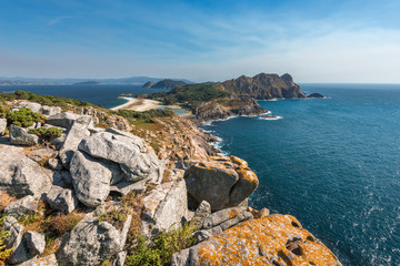 Fototapeta na wymiar Cies Islands, National Park Maritime-Terrestrial of the Atlantic Islands, Galicia, Spain