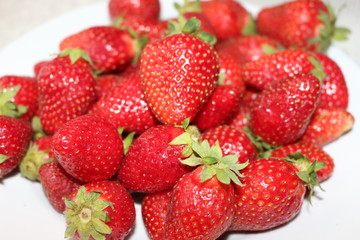 Red juicy tasty strawberry