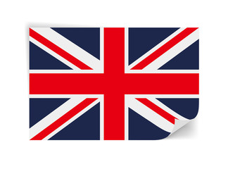 Flag of United Kingdom,on the white background