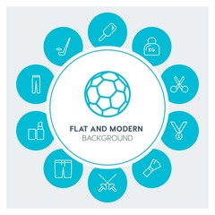 clothes, sports, beauty and cosmetics Infographic Circle outline Icons Set. Contains such Icons as  business,  website,  elements,  background,  pattern, tool and more. Fully Editable. Pixel Perfect