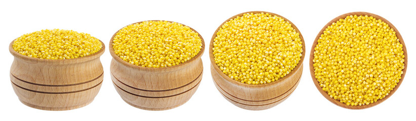 Millet bowl isolated on white background