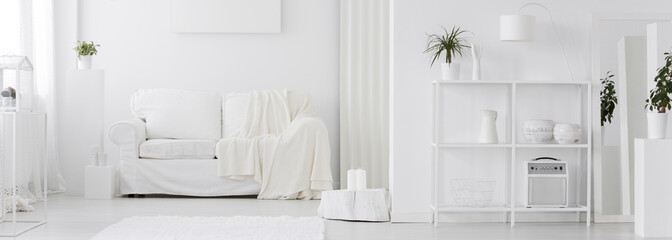 White living room interior