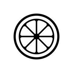 Obraz premium Sliced orange / lemon icon