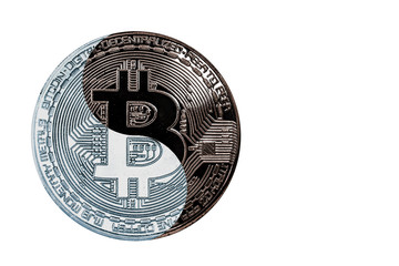 the concept coin bitcoin yin-yang