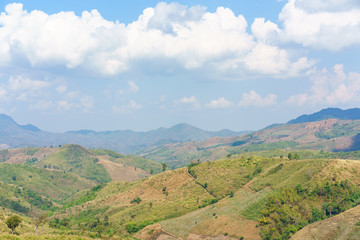 Naklejka premium Beautiful Nature mountain view and Sky