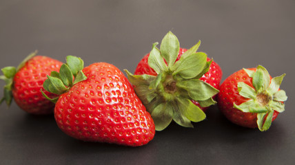 fraises en gros plan