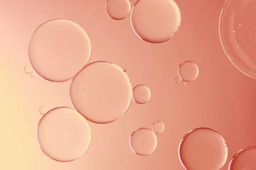 Fotobehang Water and oil on pink background - Abstract macro © calypso77