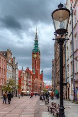 Obraz premium Gdańsk, the old city, Long street