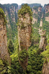 Famous pillar of Avatar Floating Mountain, Zhangjiajie Mountains China