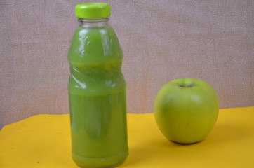 Kiwi and Apple Fresh Juice Studio Photo