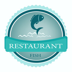 vector logo banner for advertising restaurant name blue
