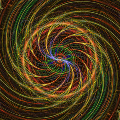 abstrakt bunt fraktal wirbel