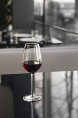 Wineglass with red wine