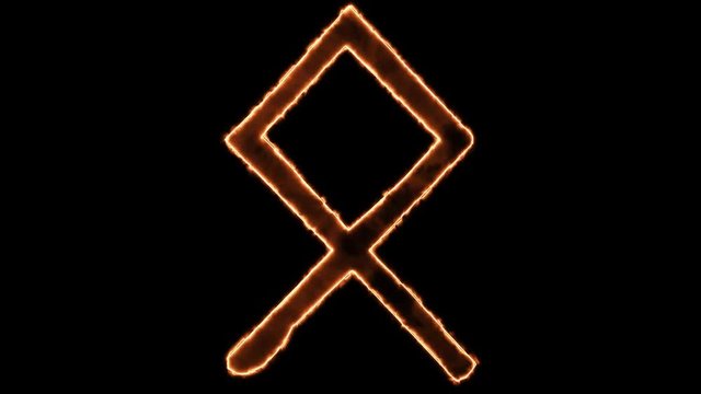 Viking Rune Othalan in Alpha Channel
