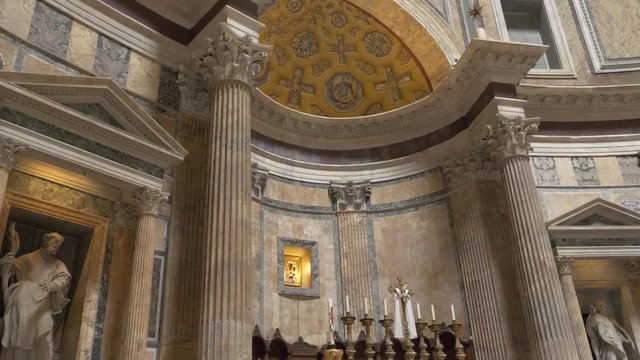 May 1, 2018 : Interior of Pantheon, Roma