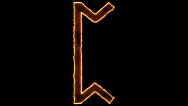 Viking Rune Pertho in Alpha Channel