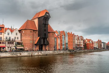 Cercles muraux Ville sur leau Gdansk crane over the Motława River