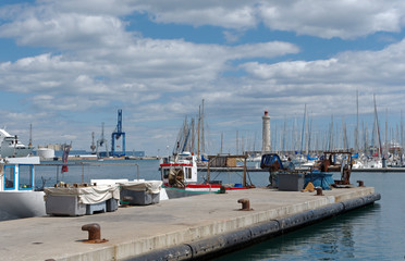 Sete harbor in the south of France