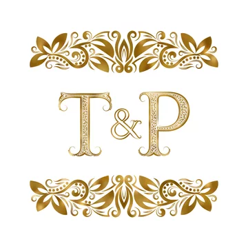 W and p vintage initials logo symbol letters Vector Image