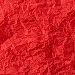  Red crumpled paper for background 