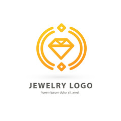 Logo design abstract diamond vector template.